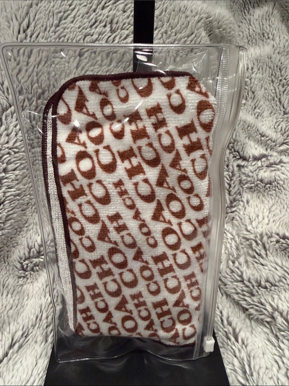 COACH Beige & Brown Travel Toothbrush Set with Branded Pouch - Picture 2 of 3